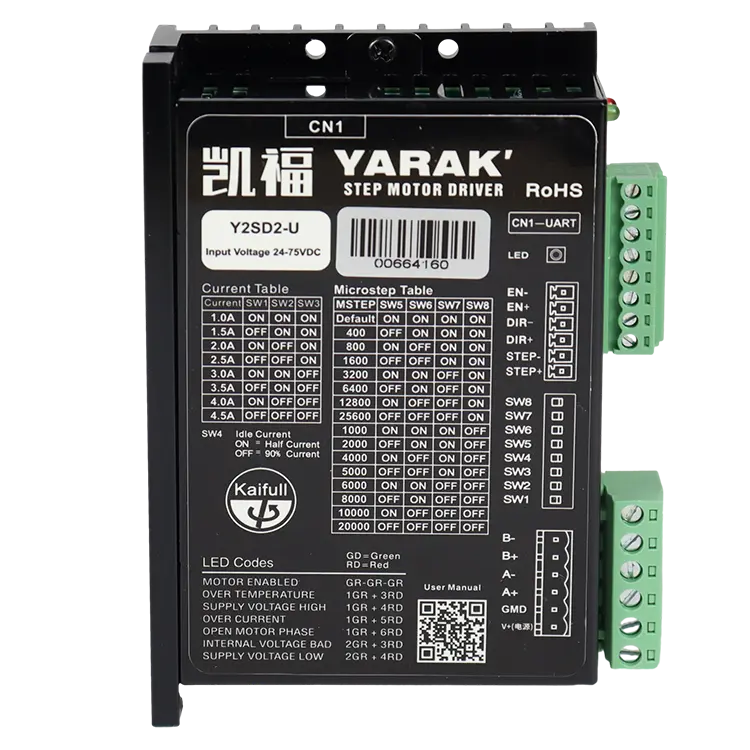 Y2SD2-U Stepper Motor Driver - 24~70V DC, 7A Peak, Multi-Mode Control, TTL Interface